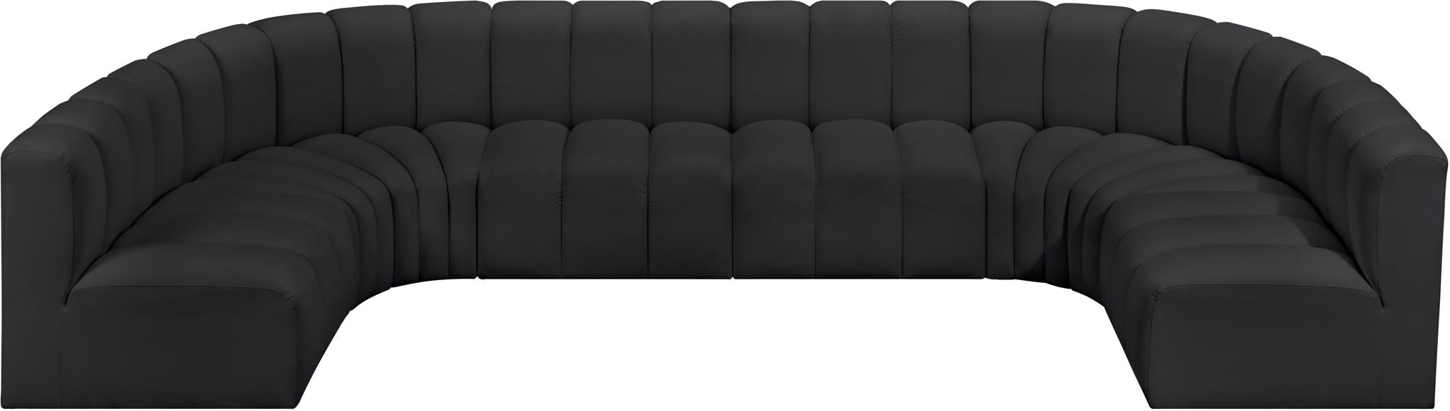 Arc - Faux Leather Modular U-Shaped Sectional - Simple Home Plus