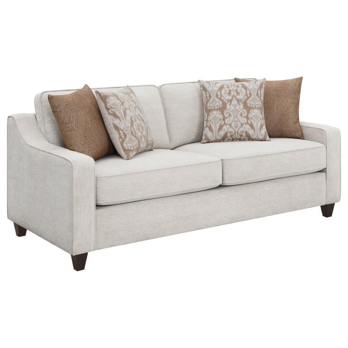 Christine - Upholstered Sloped Arm Sofa Set - Simple Home Plus