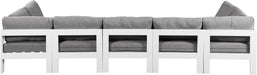 Nizuc - Outdoor Patio 7 Piece Modular Sectional With White Frame - Simple Home Plus