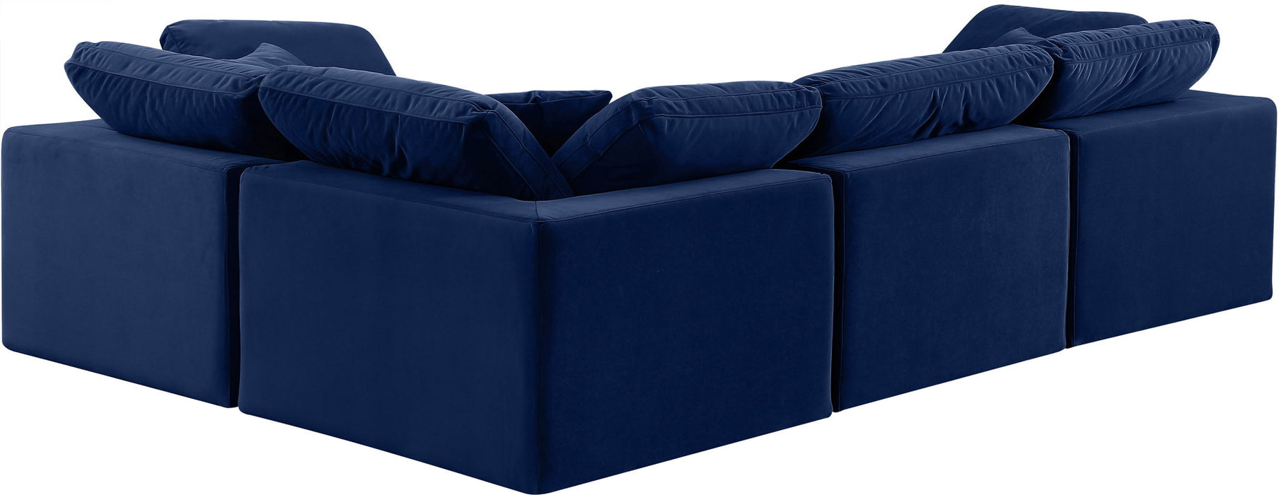Comfy - 4 Piece Velvet Modular Sectional - Simple Home Plus