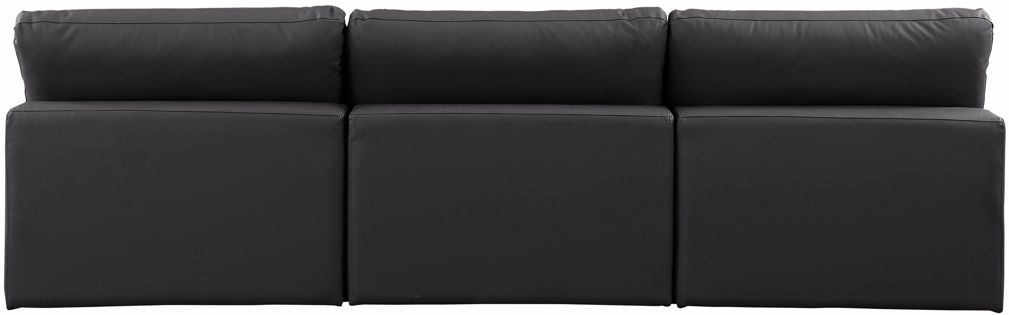 Comfy - Faux Leather Modular Armless Sofa 3 Seats - Simple Home Plus