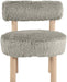 Ambre - Vegan Shearling Fabric Accent Chair - Taupe - Simple Home Plus
