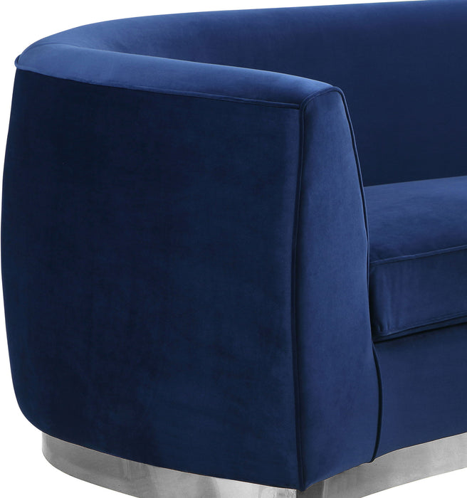 Julian - Loveseat with Chrome Base - Simple Home Plus
