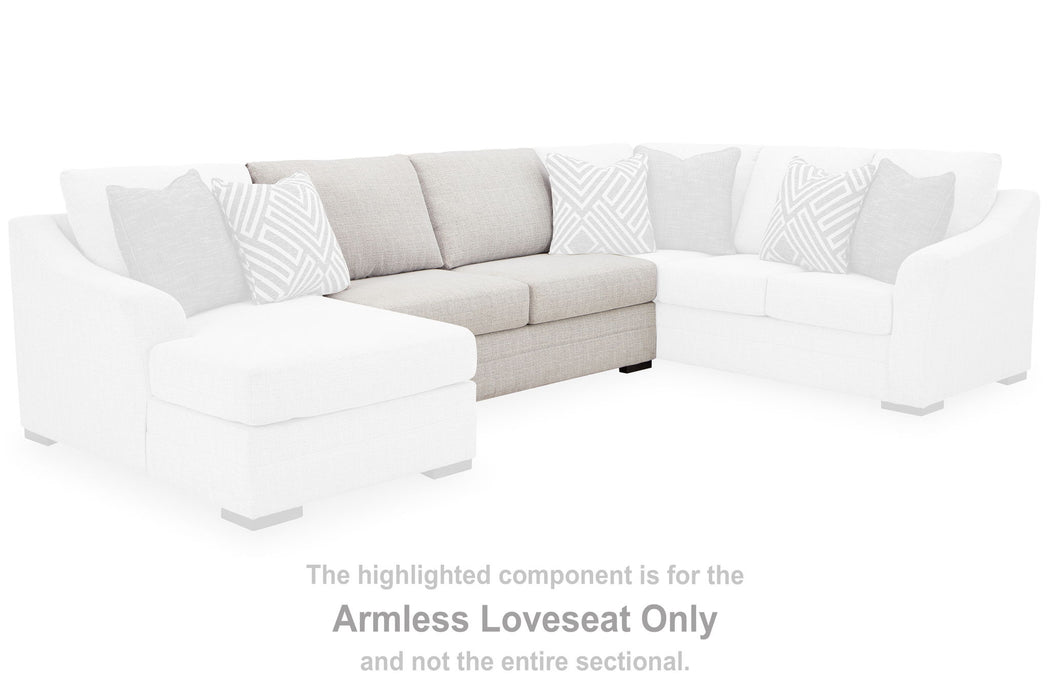 Koralynn - Armless Loveseat - Stone - Simple Home Plus