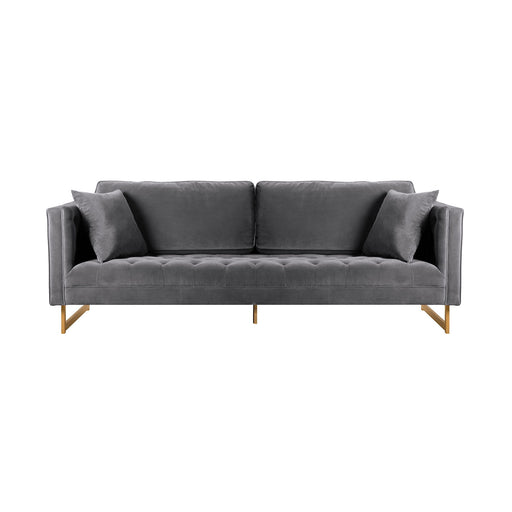 Lenox - Modern Sofa With Brass Legs - Simple Home Plus