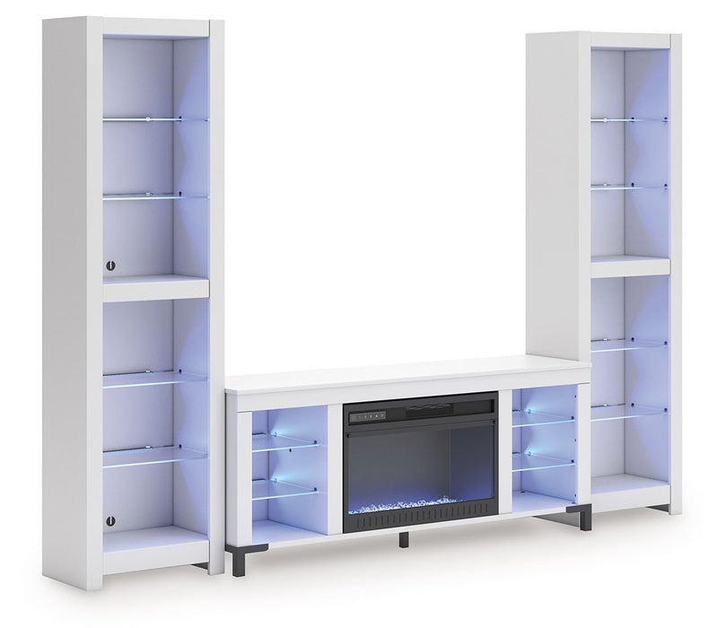 Brollevi - White - 3-Piece Entertainment Center - Simple Home Plus