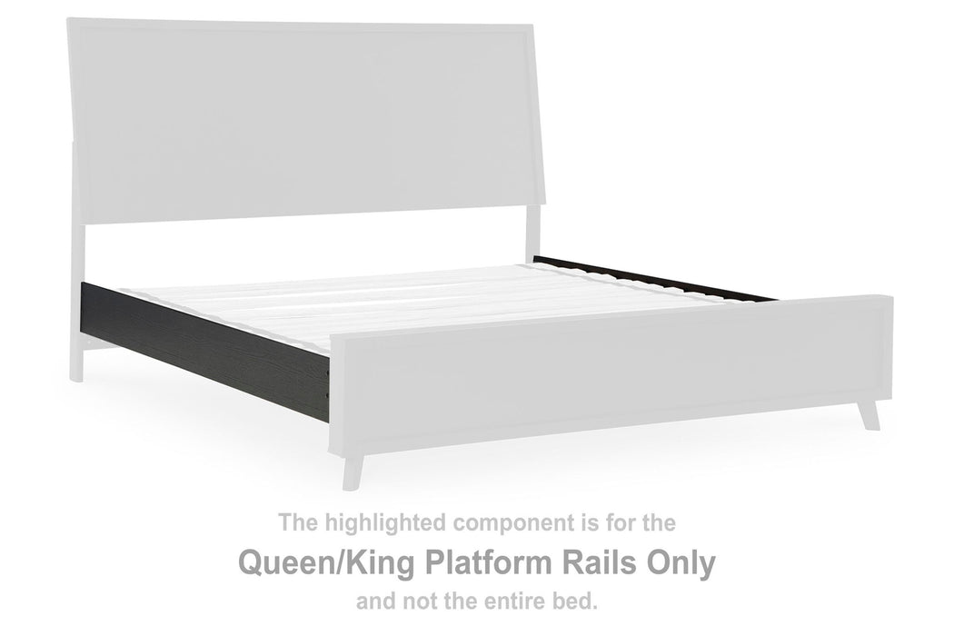 Danziar - Queen / King Platform Rails - Black - Simple Home Plus