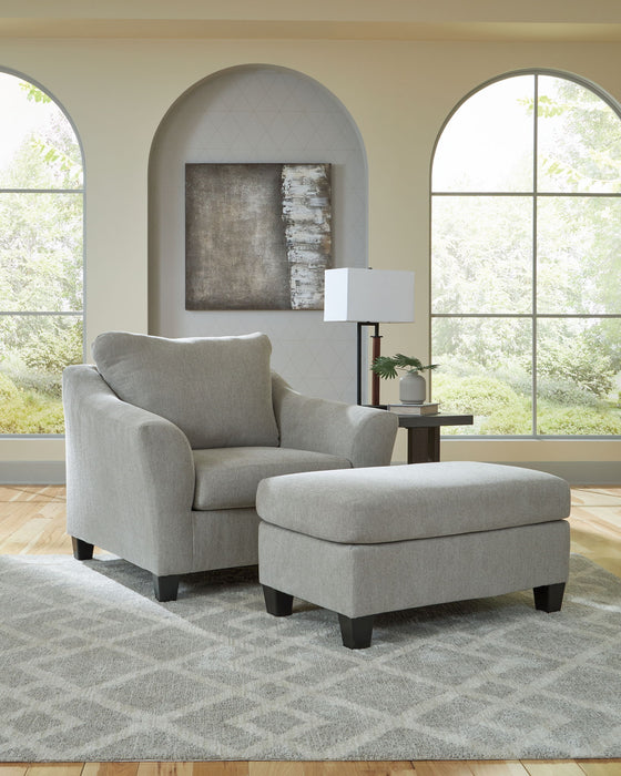 Willarae - Taupe - 2 Pc. - Chair And A Half, Ottoman - Simple Home Plus