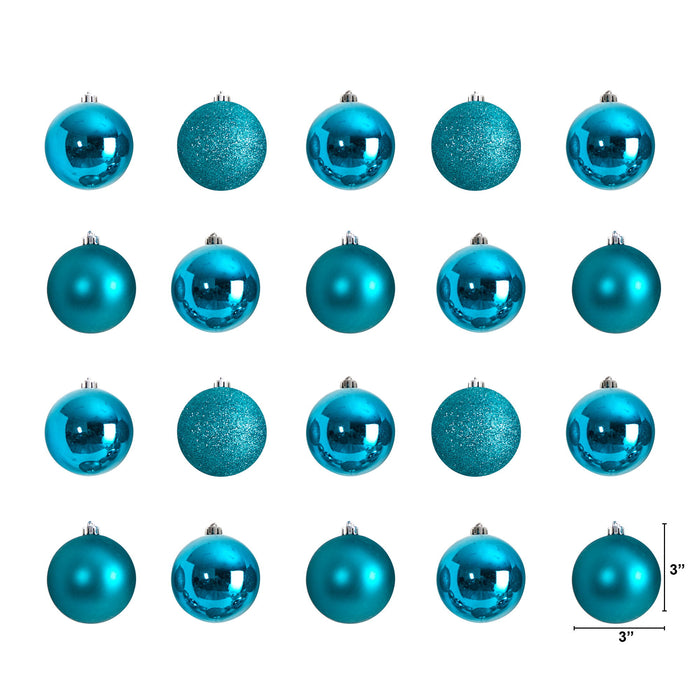 Holiday 20 Count 3" Shatterproof Ornament Set