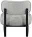 Vetra - Linen Textured Fabric Upholstered Accent Chair With Black Base - Simple Home Plus