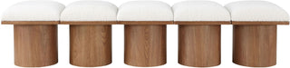 Pavilion - 5 Piece Modular Bench With Walnut Base - Simple Home Plus