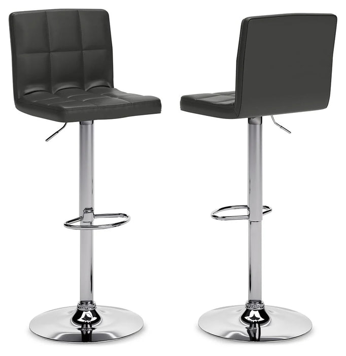 Bellatier - Adjustable Height Barstool (Set of 2) Black