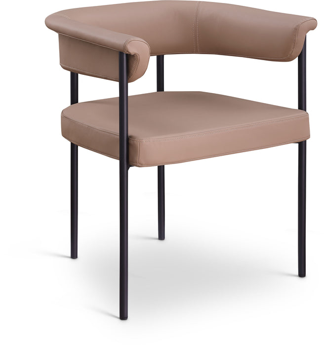 Malin - Faux Leather Dining Chair (Set of 2) - Tan - Simple Home Plus