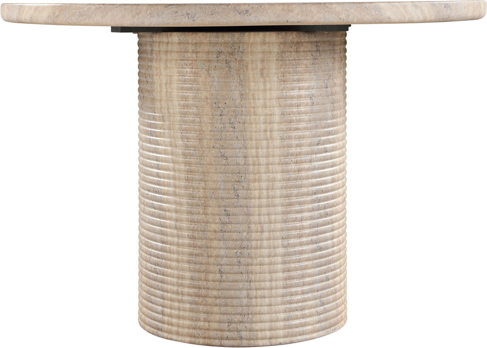 Rapallo - 43" Concrete Indoor/Outdoor Dining Table - Travertine - Simple Home Plus