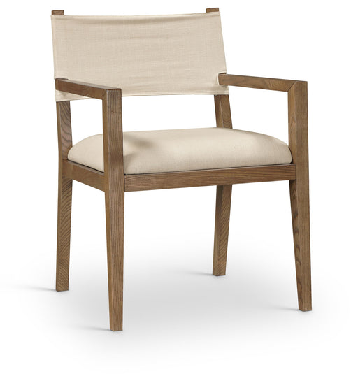 Avon - Linen Textured Performance Fabric Upholstered Dining Arm Chair - Simple Home Plus