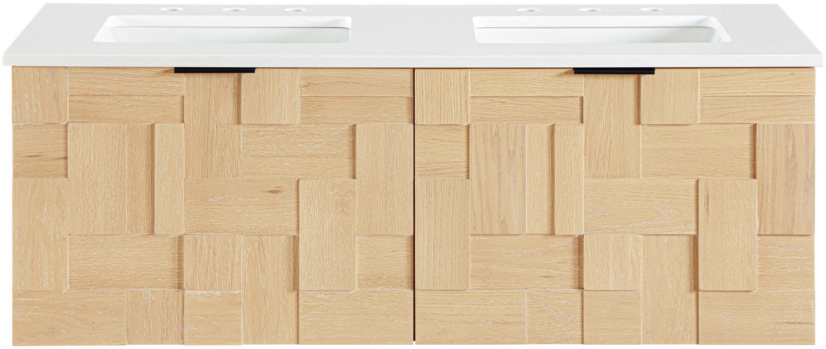 Leonardo - Engineered Stone And Solid Wood 24" Wall Mounted Bathroom Vanity - Simple Home Plus