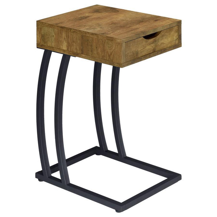 Troy - 1-Drawer C-Shaped Side Table Power Outlet - Simple Home Plus