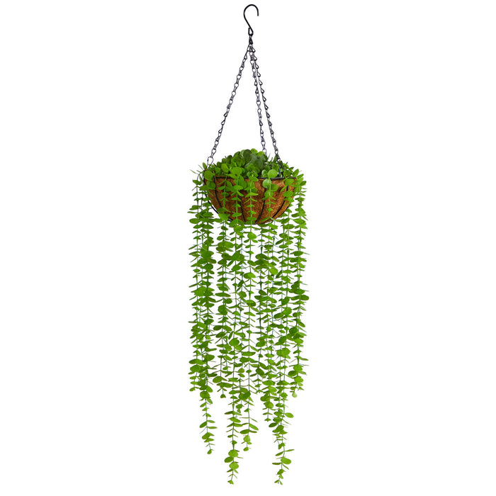 3' Eucalyptus Artificial Plant in Hanging Basket