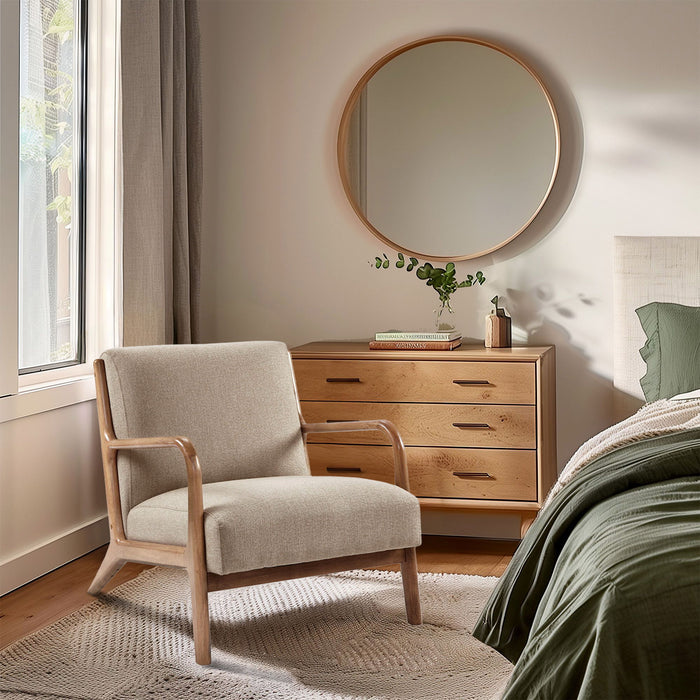 Novak - Mid-Century Modern Accent Armchair (Set of 2) - Taupe - Simple Home Plus