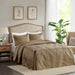Quebec - King Fitted Bedspread (Set of 3) - Neutral - Simple Home Plus