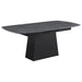 Potero - Faux Marble Extension Leaf Dining Table - Black - Simple Home Plus