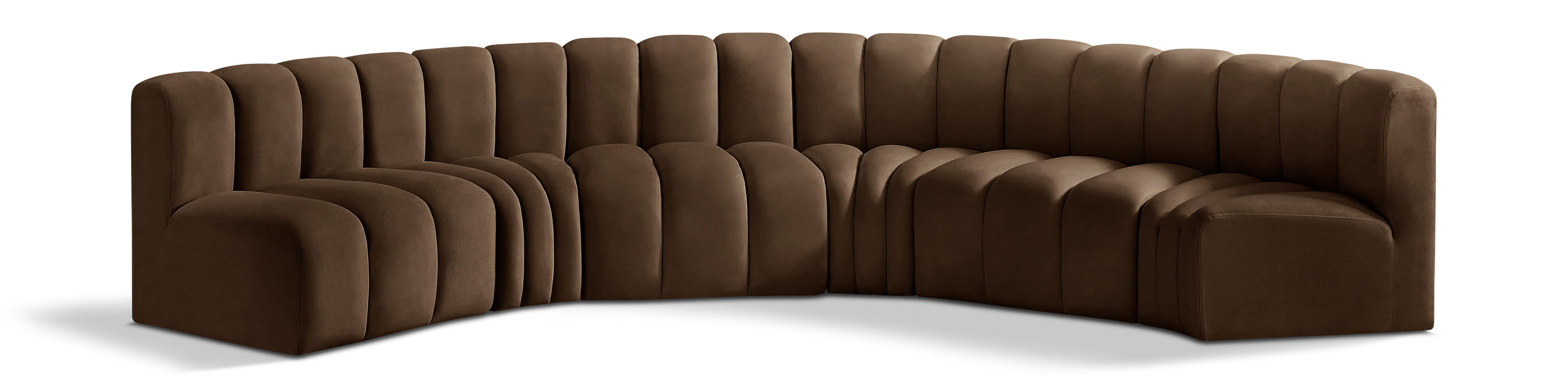Arc - Velvet 6 Piece U-Shaped Modular Sofa - Simple Home Plus