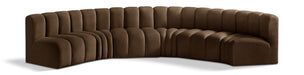Arc - Velvet 6 Piece U-Shaped Modular Sofa - Simple Home Plus