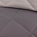 Larkspur - King 3M Scotchgard Diamond Quilting Reversible Down Alternative Comforter Set - Charcoal / Gray - Simple Home Plus