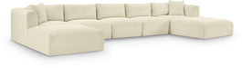 Shaggy - 7 Piece Modular Sectional With 2 Ottomans - Simple Home Plus