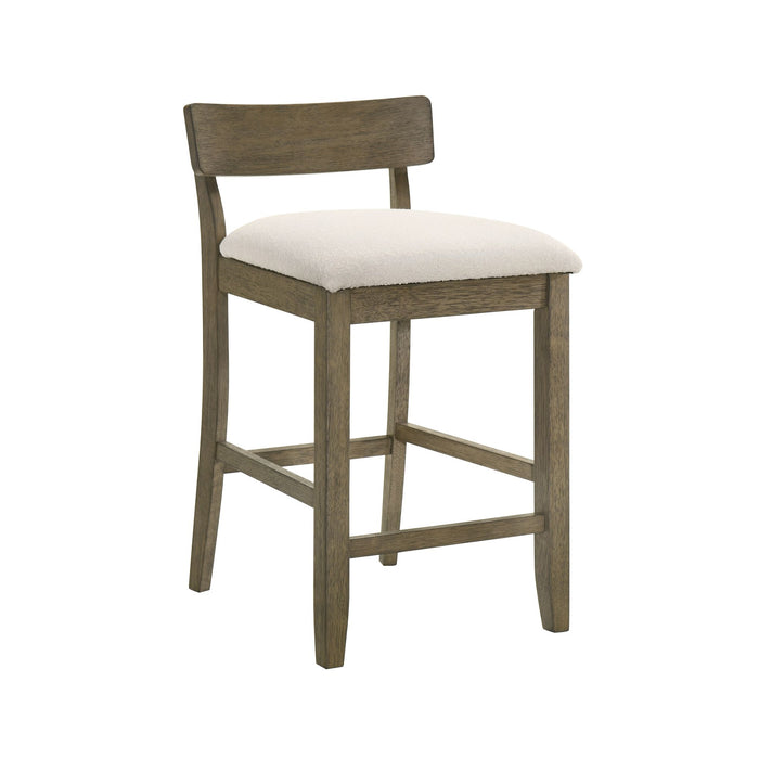 Merie - Modern Transitional Wood Counter Height Kitchen Bar Stool - Simple Home Plus