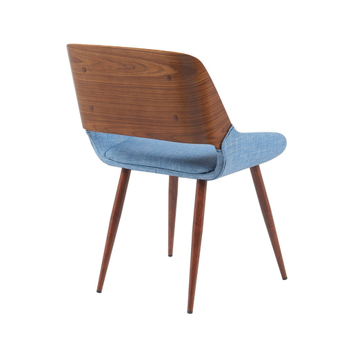 Panda - Upholstered Dining Chair - Walnut / Light Blue - Simple Home Plus