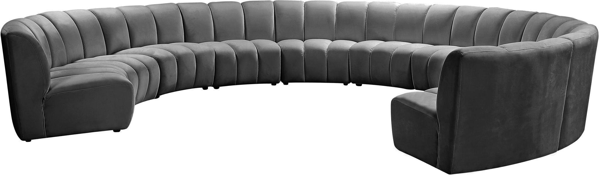 Infinity - 10 Piece Velvet Modular Sectional - Simple Home Plus