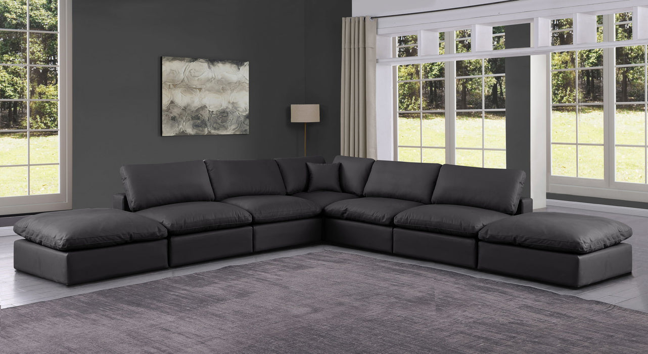Comfy - 7 Piece Faux Leather Modular Corner Sectional - Simple Home Plus