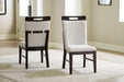 Neymorton - Light Gray / Brown - Dining Upholstered Side Chair (Set of 2) - Simple Home Plus