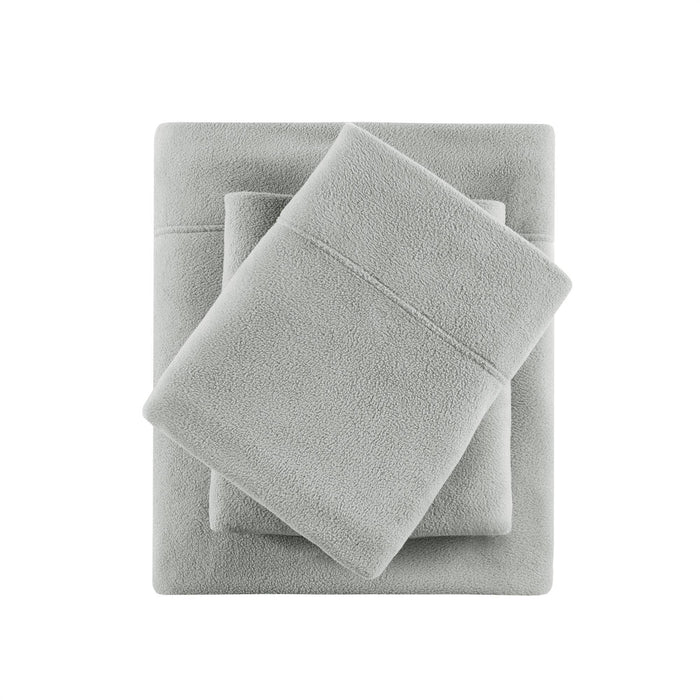 Micro Fleece - Twin Long Sheet Set - Gray - Simple Home Plus