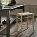 Santos - Backless Counter Stool With Stained Natural Base - Simple Home Plus
