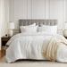 Mina - Full/Queen Waffle Weave Textured Comforter Set - White - Simple Home Plus