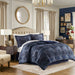 Gabrielle - Queen Comforter Set - Navy - Simple Home Plus