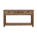 Esther - 3-Drawer Wood Console Table - Natural Sheesham - Simple Home Plus