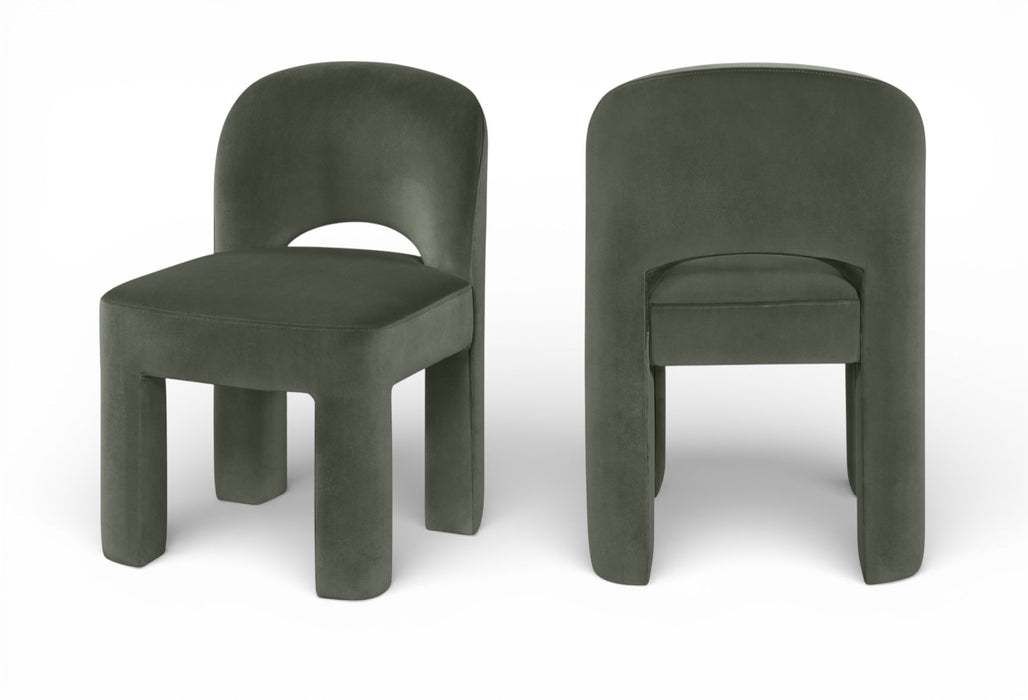 Celine - Velvet Performance Fabric Upholstered Dining Chair (Set of 2) - Simple Home Plus