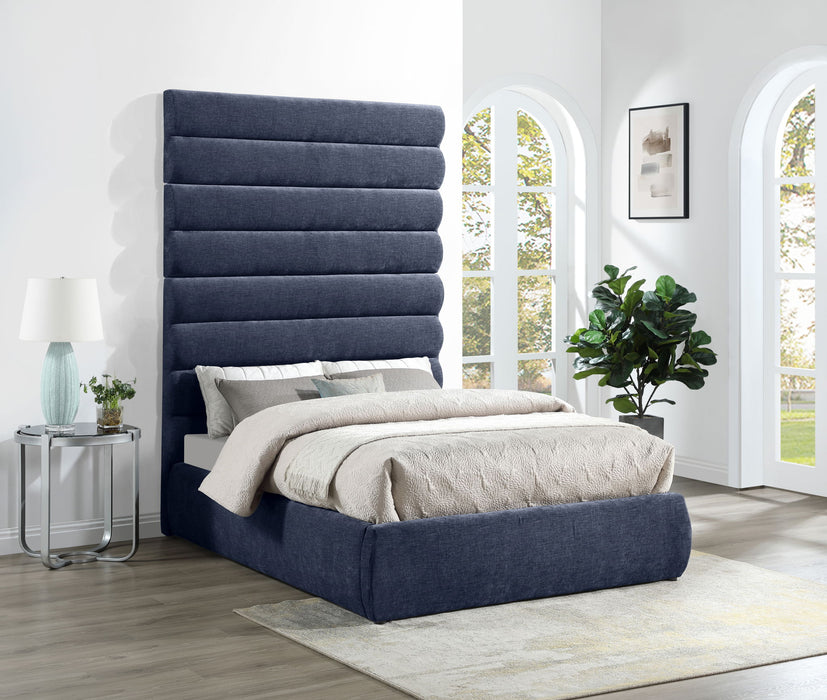 Adam - Chenille Fabric Bed With 89" Headboard - Simple Home Plus