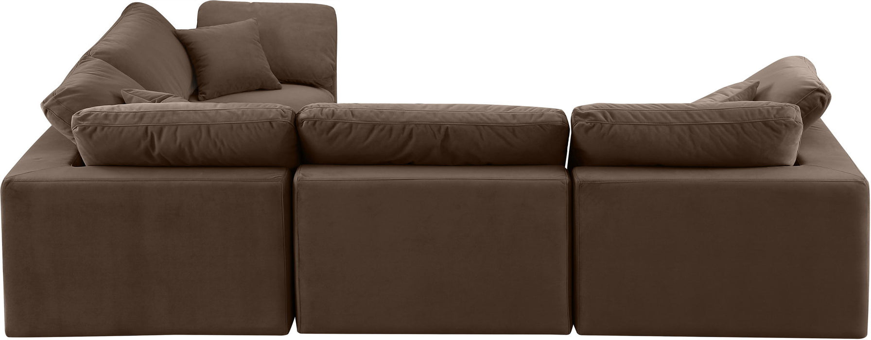 Comfy - 4 Piece Velvet Modular Sectional - Simple Home Plus