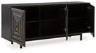 Fair Ridge - Distressed Black - Accent Cabinet - Simple Home Plus