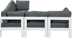 Nizuc - Outdoor Patio 5 Piece Modular Sectional With White Frame - Simple Home Plus