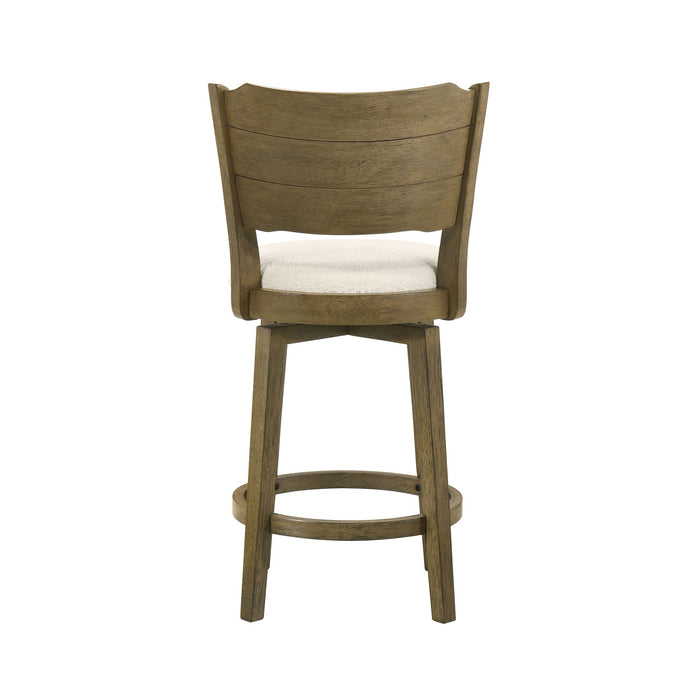 Winsley - Coastal Modern Swivel Wood Counter Height Kitchen Bar Stool - Simple Home Plus