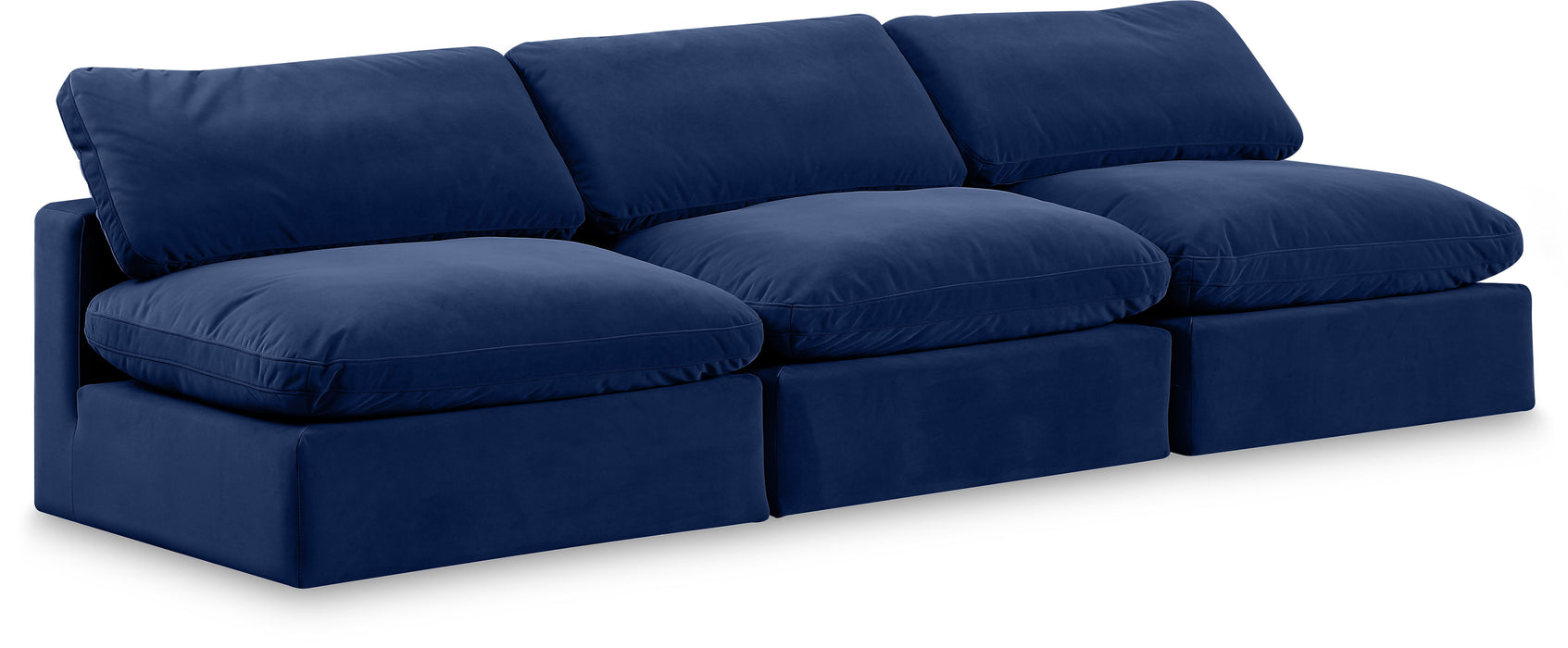 Comfy - Velvet Modular Armless Sofa 3 Seats - Simple Home Plus