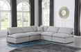 Indulge - Linen 5 Piece Modular Corner Armless Sectional - Simple Home Plus