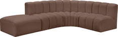 Arc - Faux Leather 5 Piece Corner Modular Sofa - Simple Home Plus