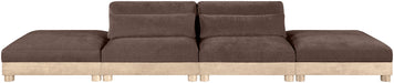 Turin - Chenille Fabric Upholstered Modular Sectional - Brown - Simple Home Plus
