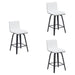Vienna - Modern Counter Height Swivel Bar Stool - Black Brushed Wood Frame - Simple Home Plus